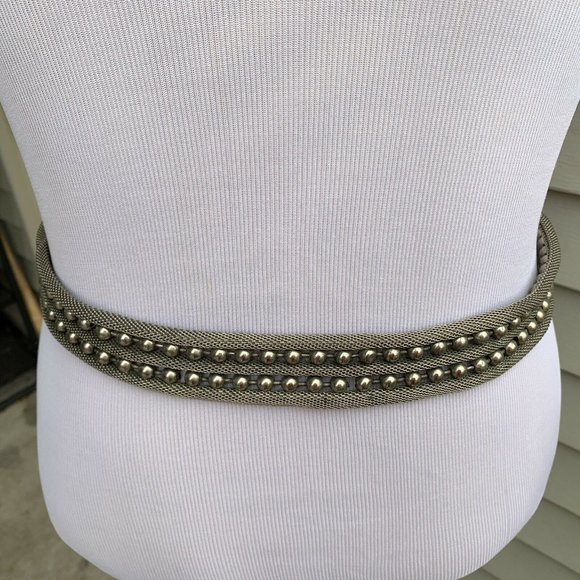 NANNI MADE IN ITALY WOMEN\'S LEATHER AND METAL DESIGNER BELT SIZE 35 main image 12